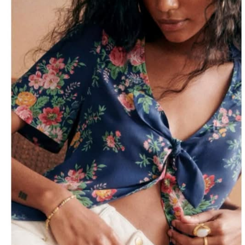 Sezane Silk Eloine Blouse Palomba - Size 4/36